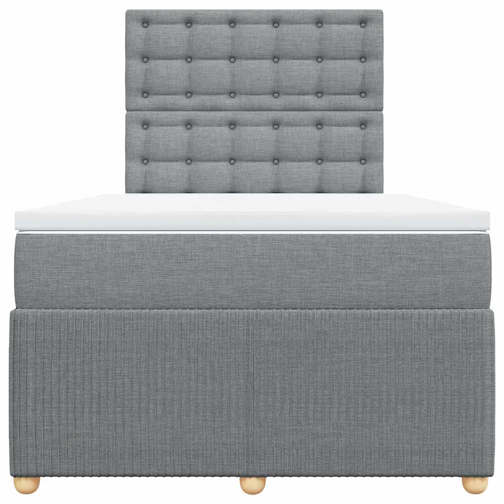 kontinentalseng med madras 120x190 cm stof lysegrå