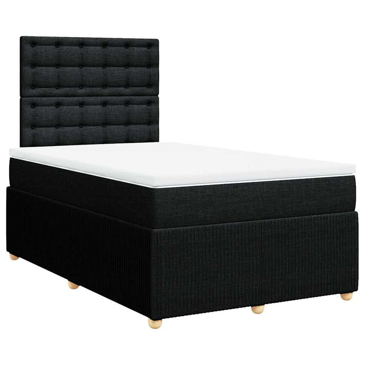 kontinentalseng med madras 120x190 cm stof sort
