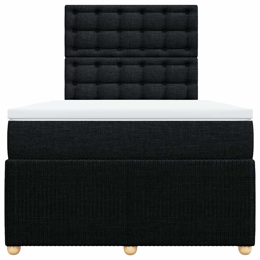 kontinentalseng med madras 120x190 cm stof sort