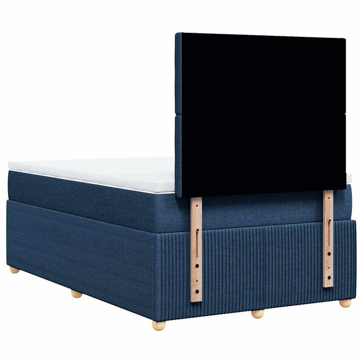 kontinentalseng med madras 120x190 cm stof blå