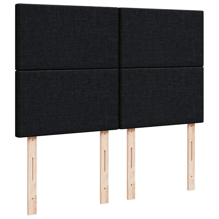kontinentalseng med madras 140x190 cm stof sort