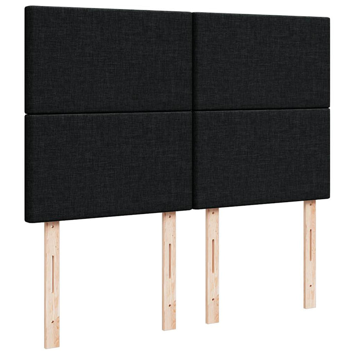 kontinentalseng med madras 160x200 cm stof sort