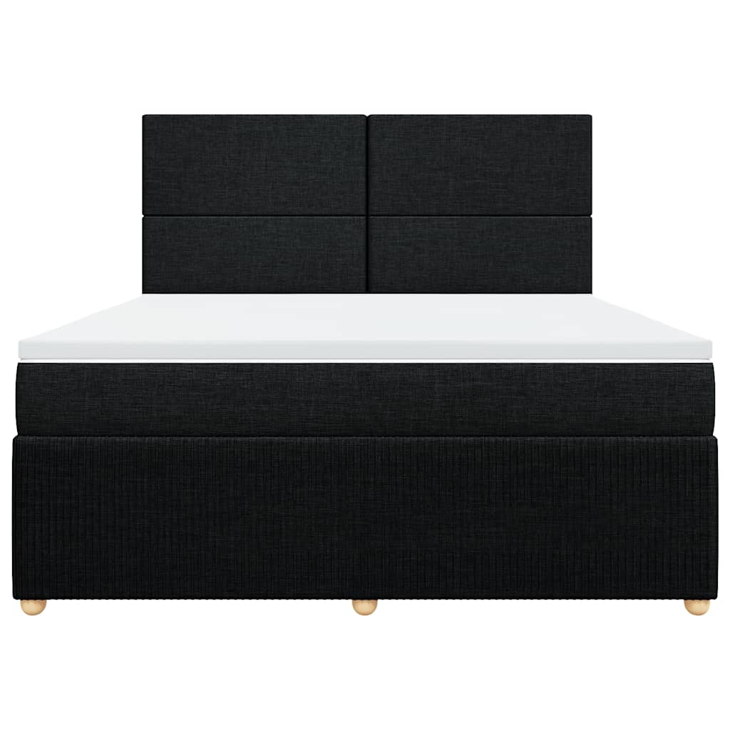 kontinentalseng med madras 180x200 cm stof sort