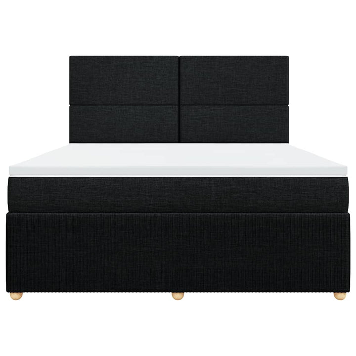 kontinentalseng med madras 180x200 cm stof sort