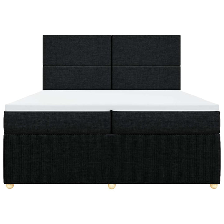 kontinentalseng med madras 200x200 cm stof sort