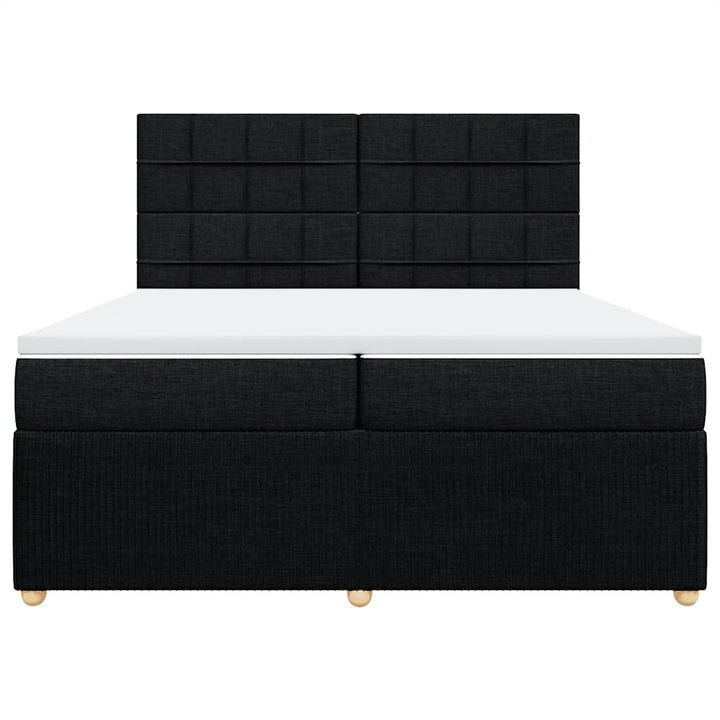 kontinentalseng med madras 200x200 cm stof sort