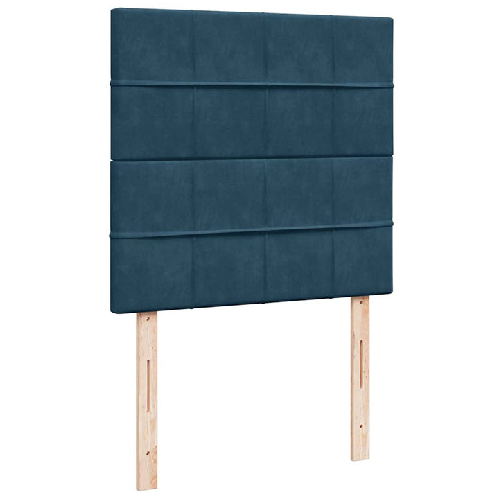 kontinentalseng med madras 80x200 cm fløjl mørkeblå