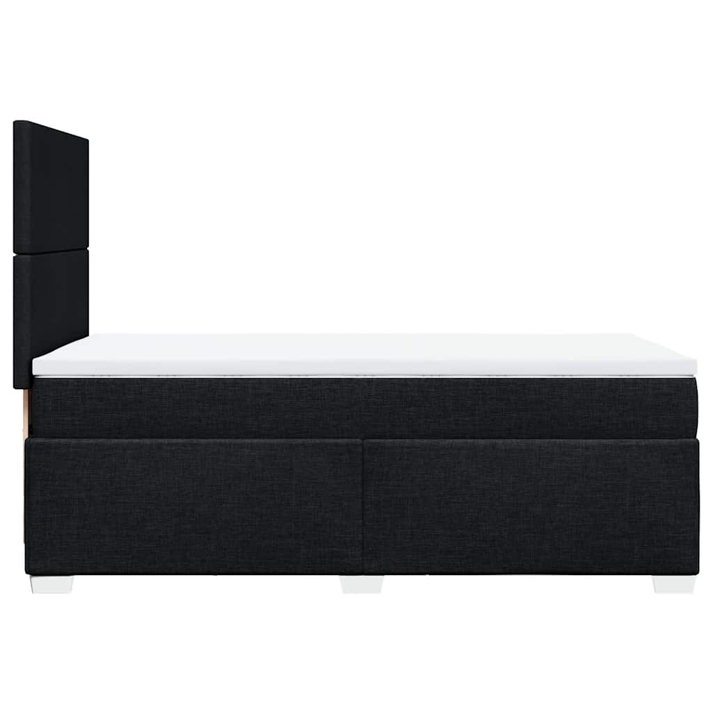 kontinentalseng med madras 80x200 cm stof sort