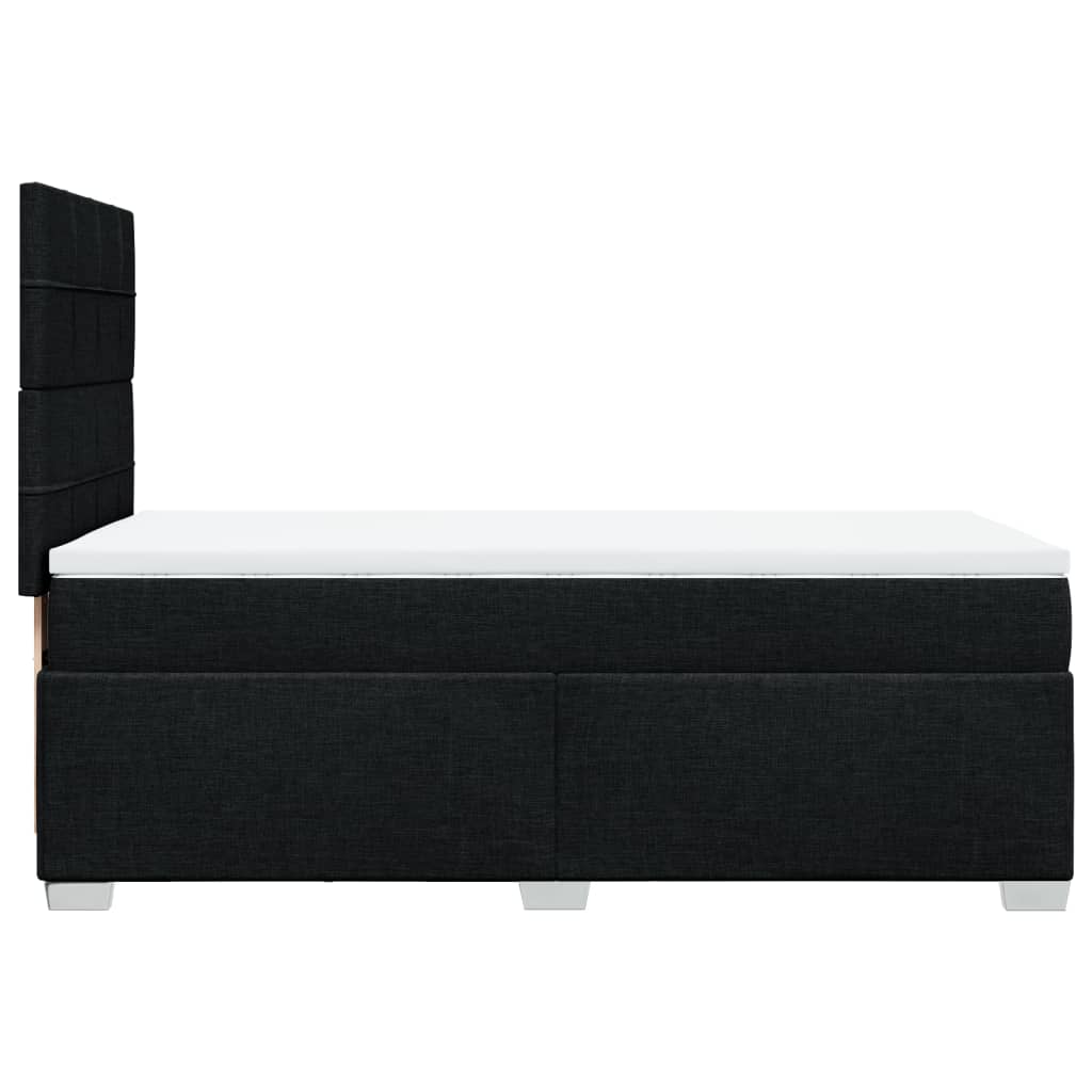 kontinentalseng med madras 80x200 cm stof sort