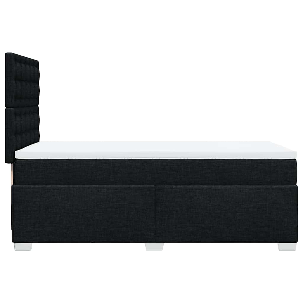 kontinentalseng med madras 80x200 cm stof sort