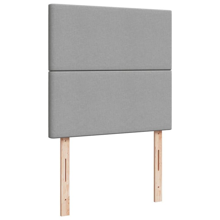 kontinentalseng med madras 90x190 cm stof lysegrå