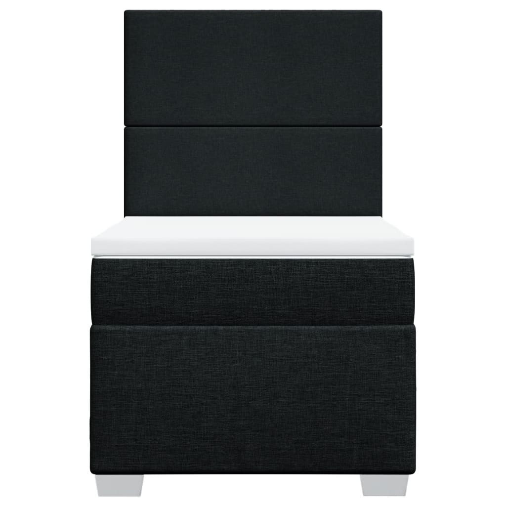 kontinentalseng med madras 90x190 cm stof sort