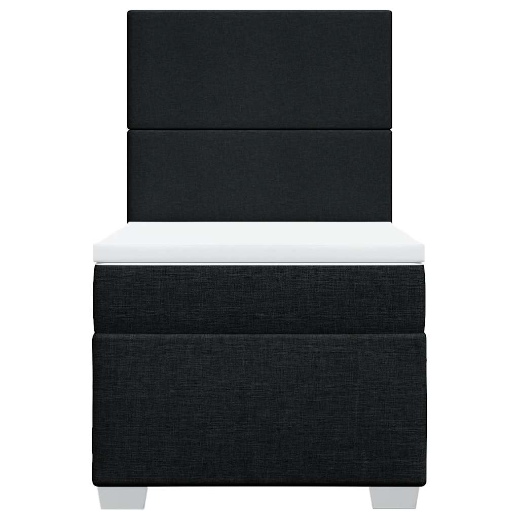 kontinentalseng med madras 90x190 cm stof sort