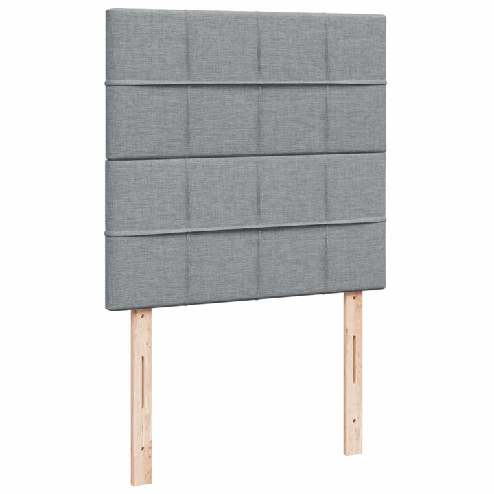 kontinentalseng med madras 90x190 cm stof lysegrå