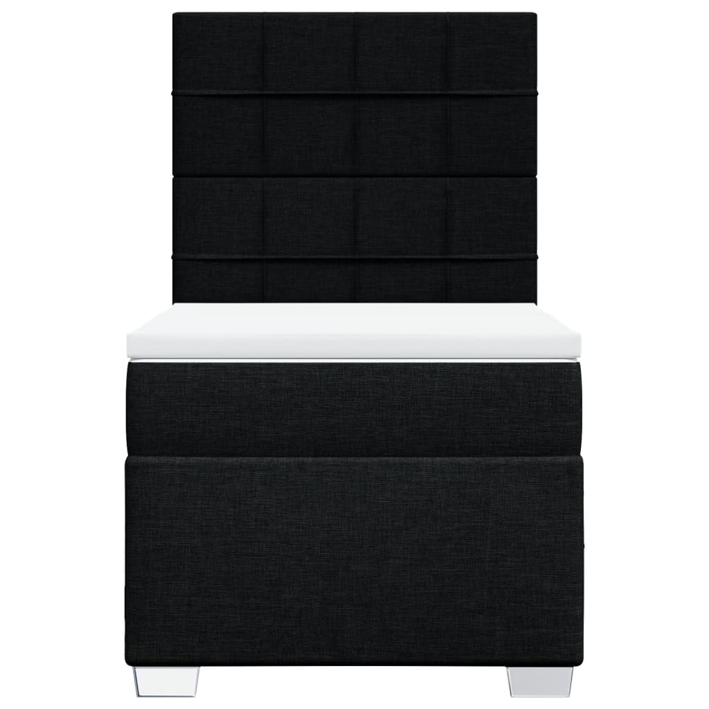 kontinentalseng med madras 90x190 cm stof sort