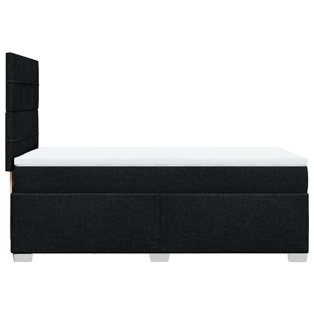 kontinentalseng med madras 90x190 cm stof sort