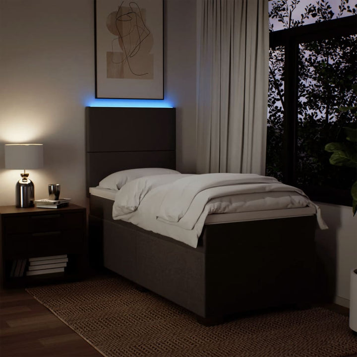 kontinentalseng med madras 90x200 cm stof lysegrå