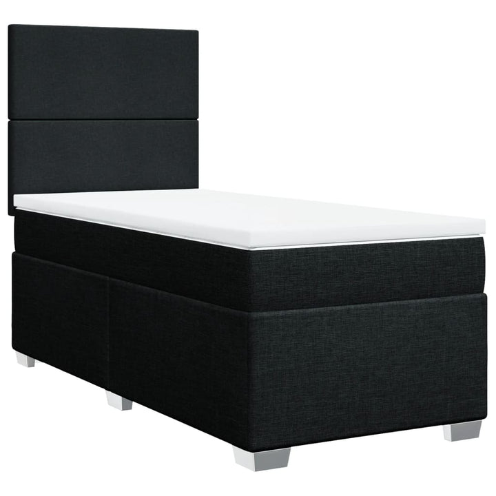 kontinentalseng med madras 90x200 cm stof sort