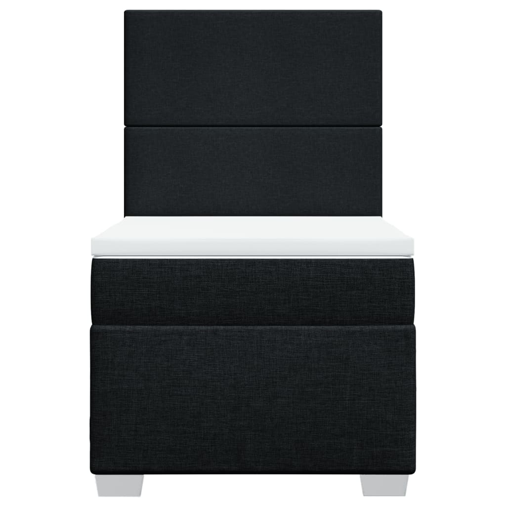 kontinentalseng med madras 90x200 cm stof sort