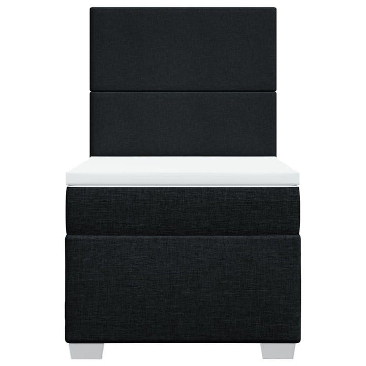 kontinentalseng med madras 90x200 cm stof sort