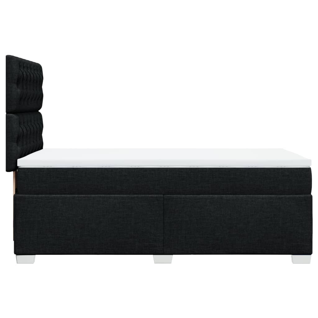 kontinentalseng med madras 90x200 cm stof sort
