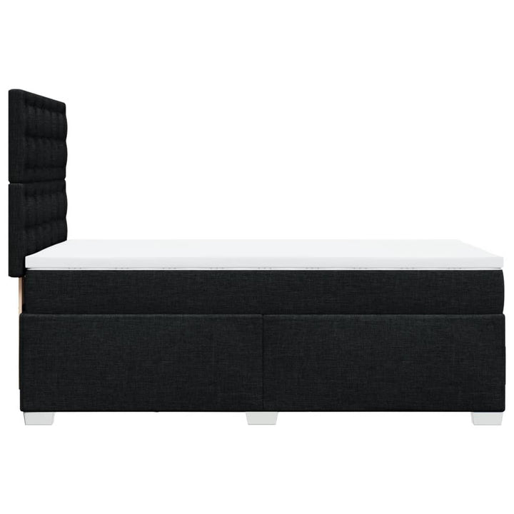 kontinentalseng med madras 90x200 cm stof sort
