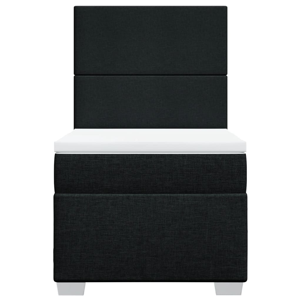 kontinentalseng med madras 100x200 cm stof sort