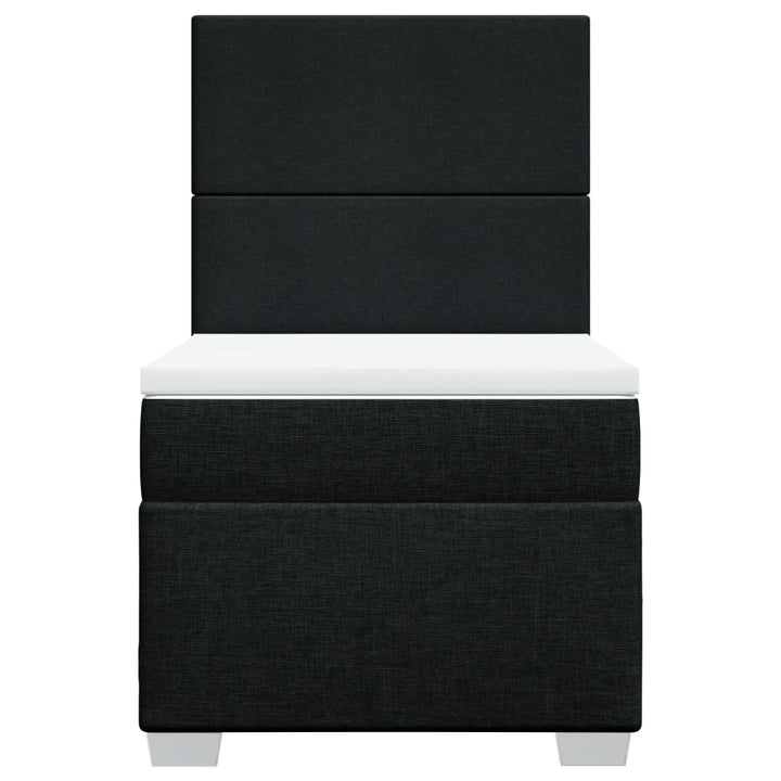 kontinentalseng med madras 100x200 cm stof sort