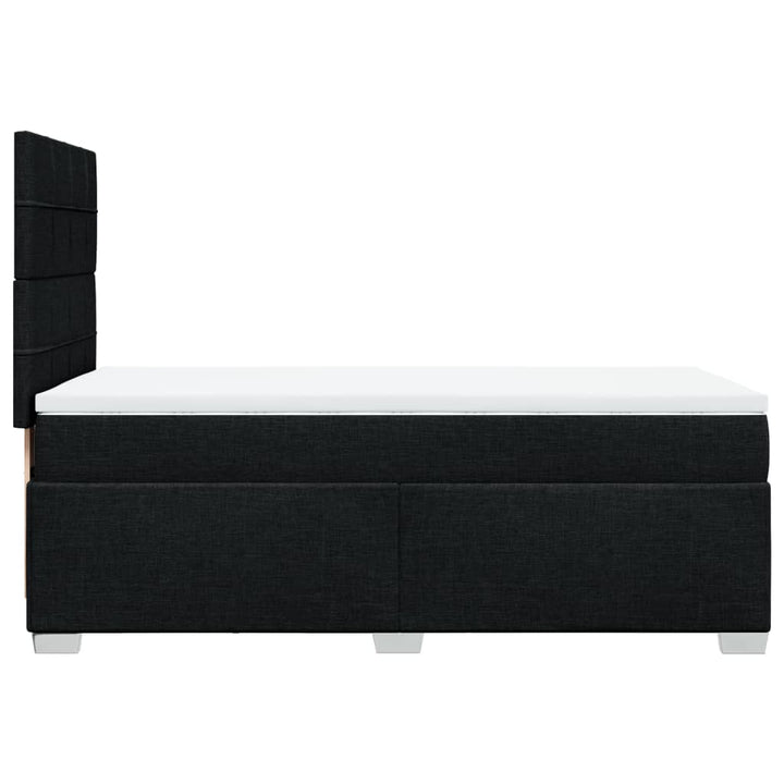 kontinentalseng med madras 100x200 cm stof sort