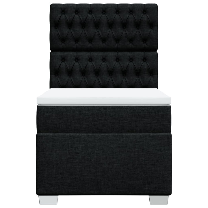 kontinentalseng med madras 100x200 cm stof sort