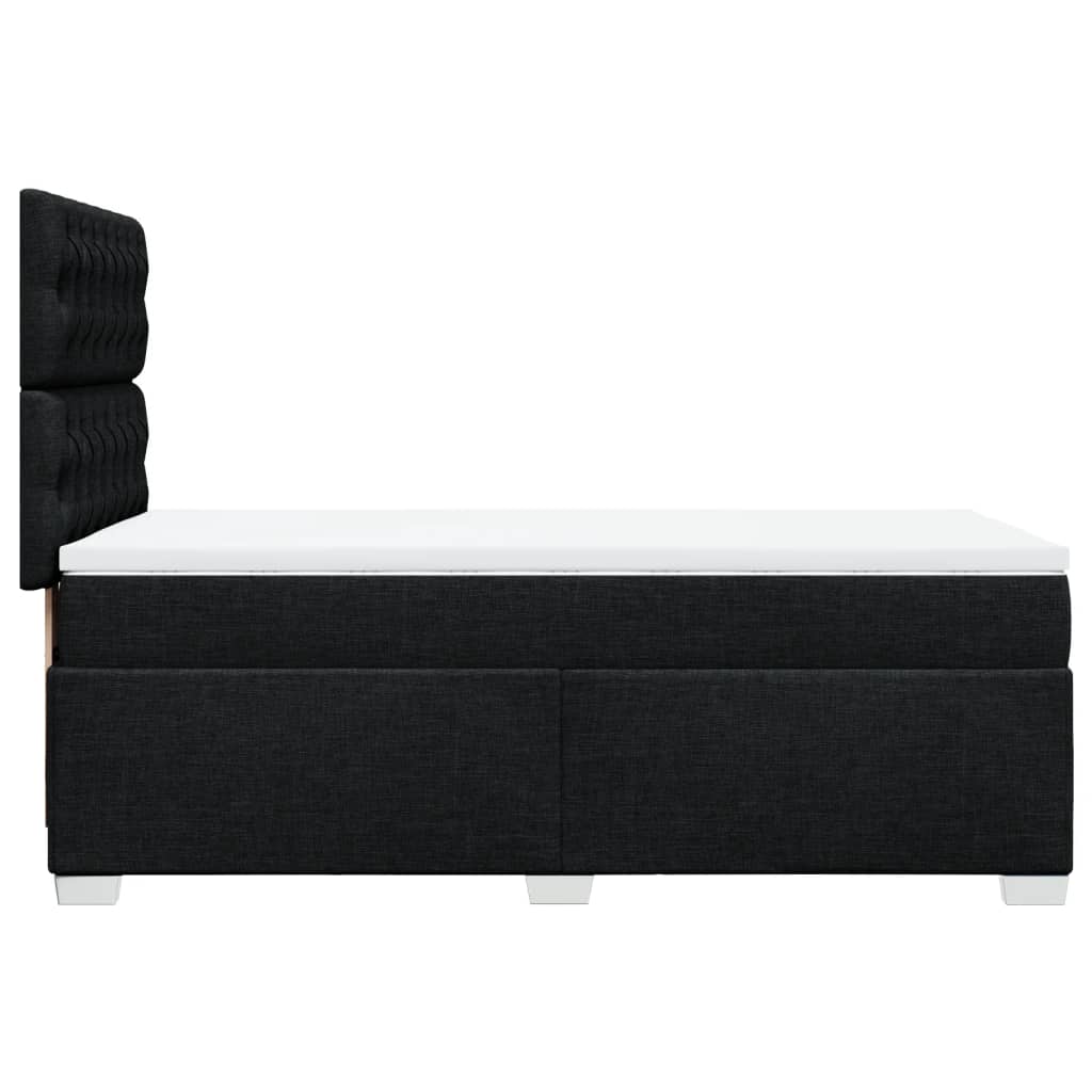 kontinentalseng med madras 100x200 cm stof sort