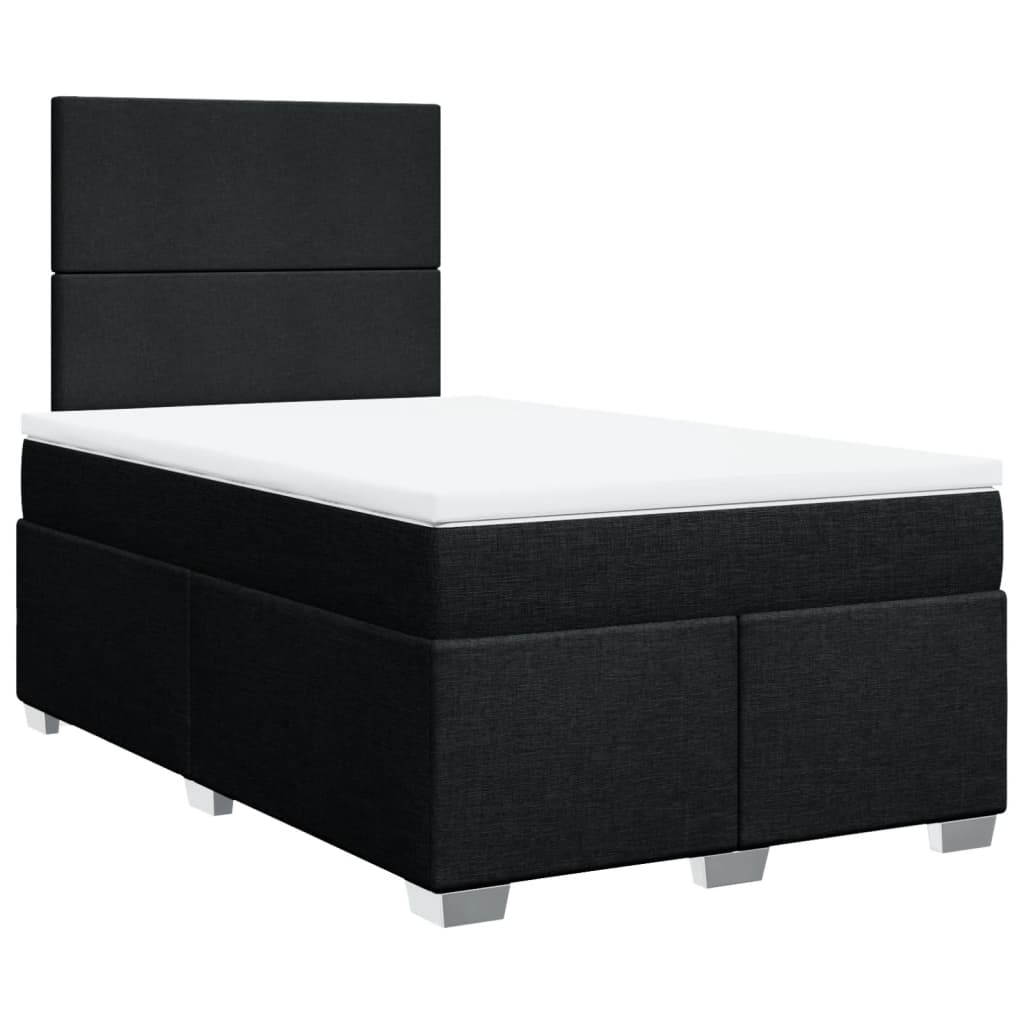 kontinentalseng med madras 120x190 cm stof sort