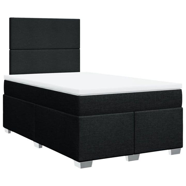 kontinentalseng med madras 120x190 cm stof sort