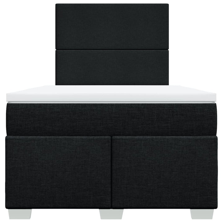 kontinentalseng med madras 120x190 cm stof sort