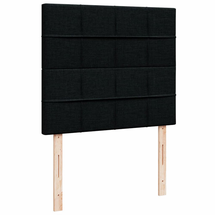 kontinentalseng med madras 120x190 cm stof sort