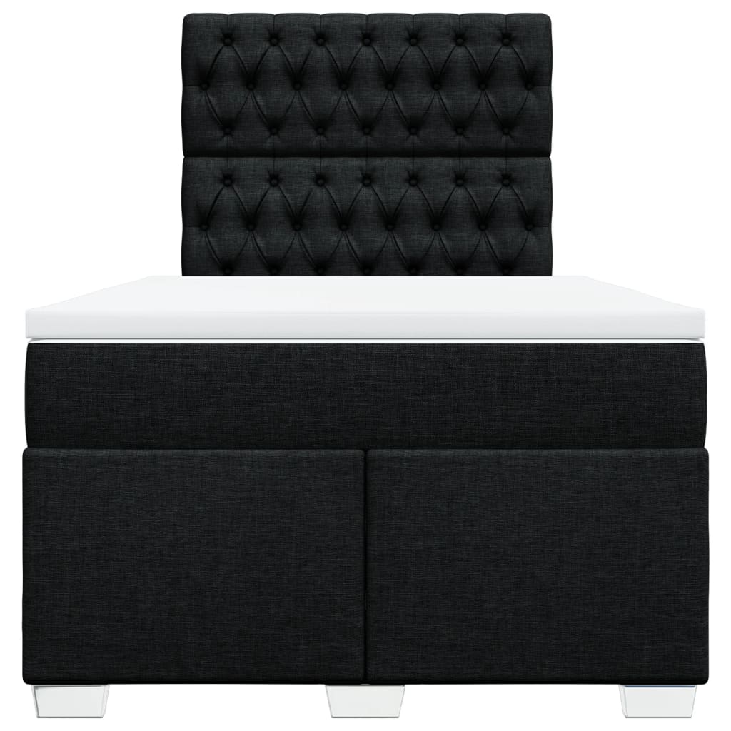 kontinentalseng med madras 120x190 cm stof sort