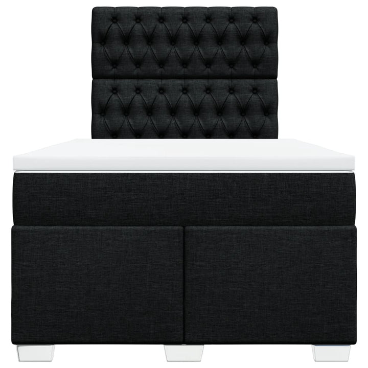 kontinentalseng med madras 120x190 cm stof sort