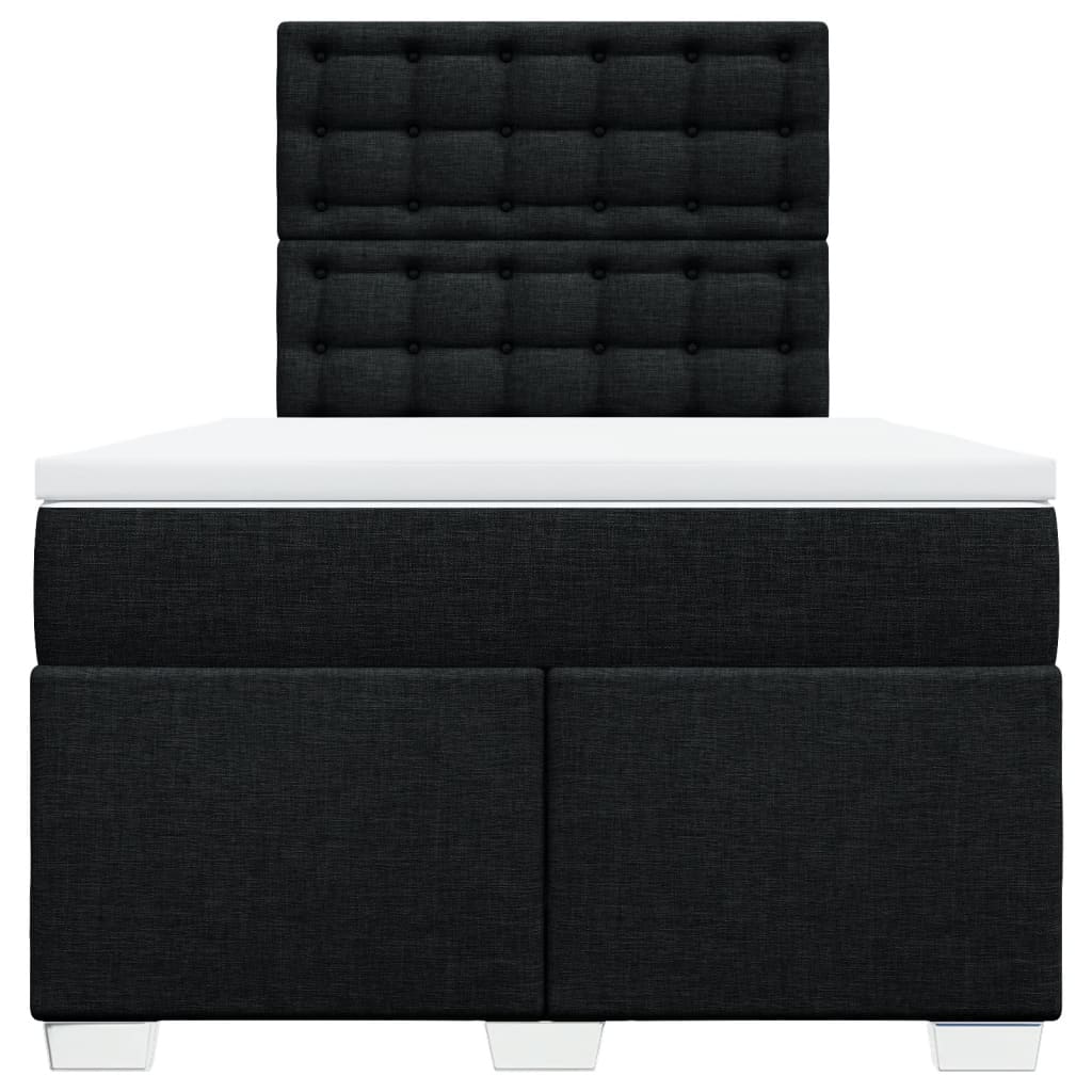 kontinentalseng med madras 120x190 cm stof sort