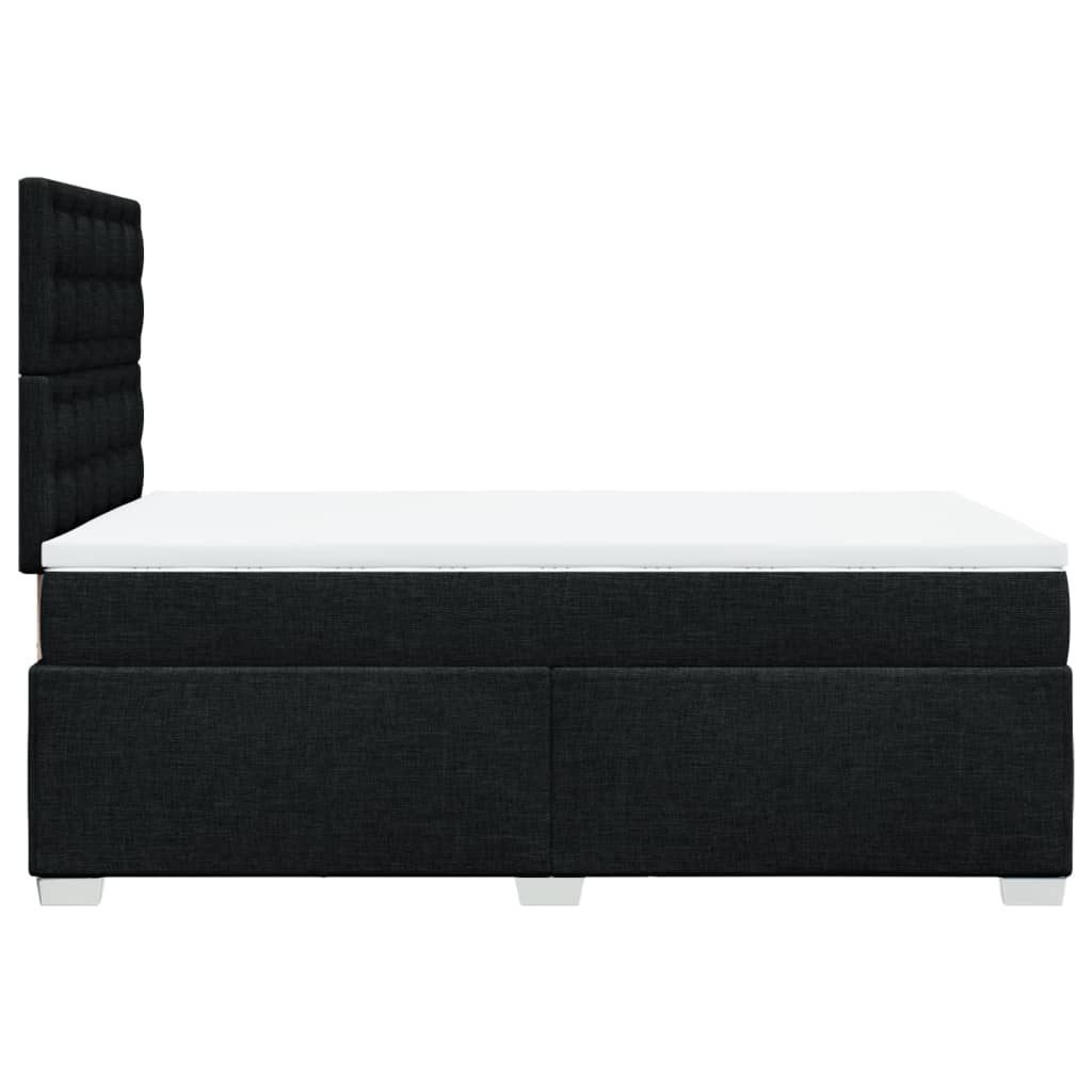 kontinentalseng med madras 120x190 cm stof sort
