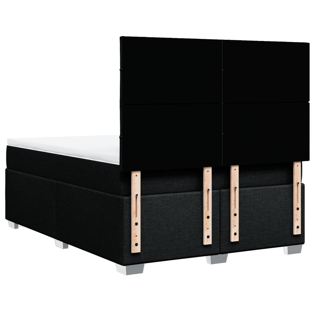kontinentalseng med madras 140x190 cm stof sort