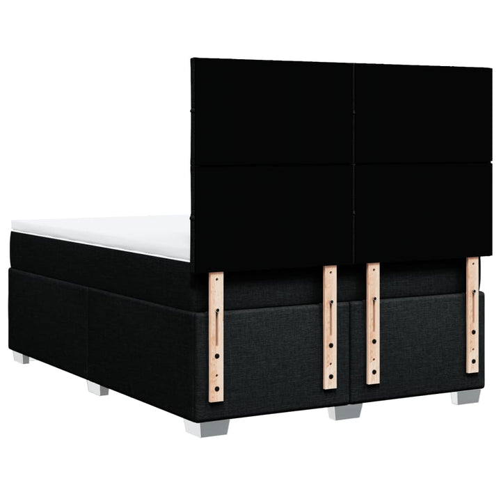 kontinentalseng med madras 140x190 cm stof sort