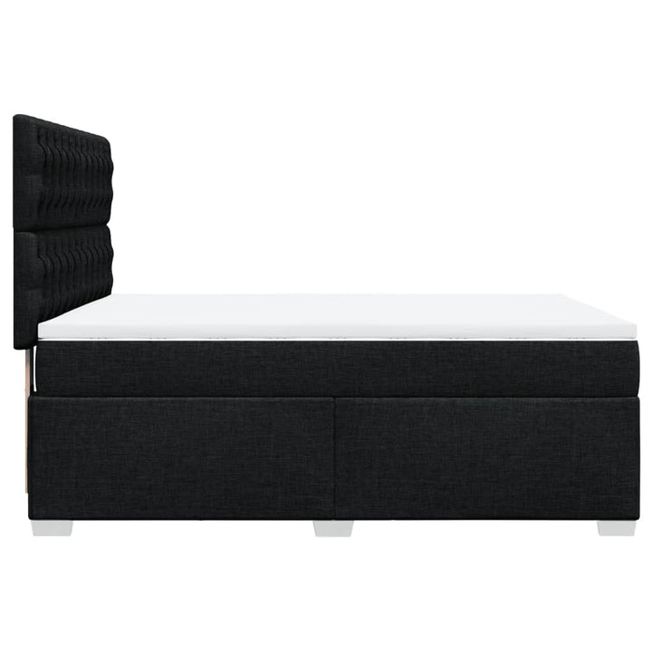 kontinentalseng med madras 140x190 cm stof sort