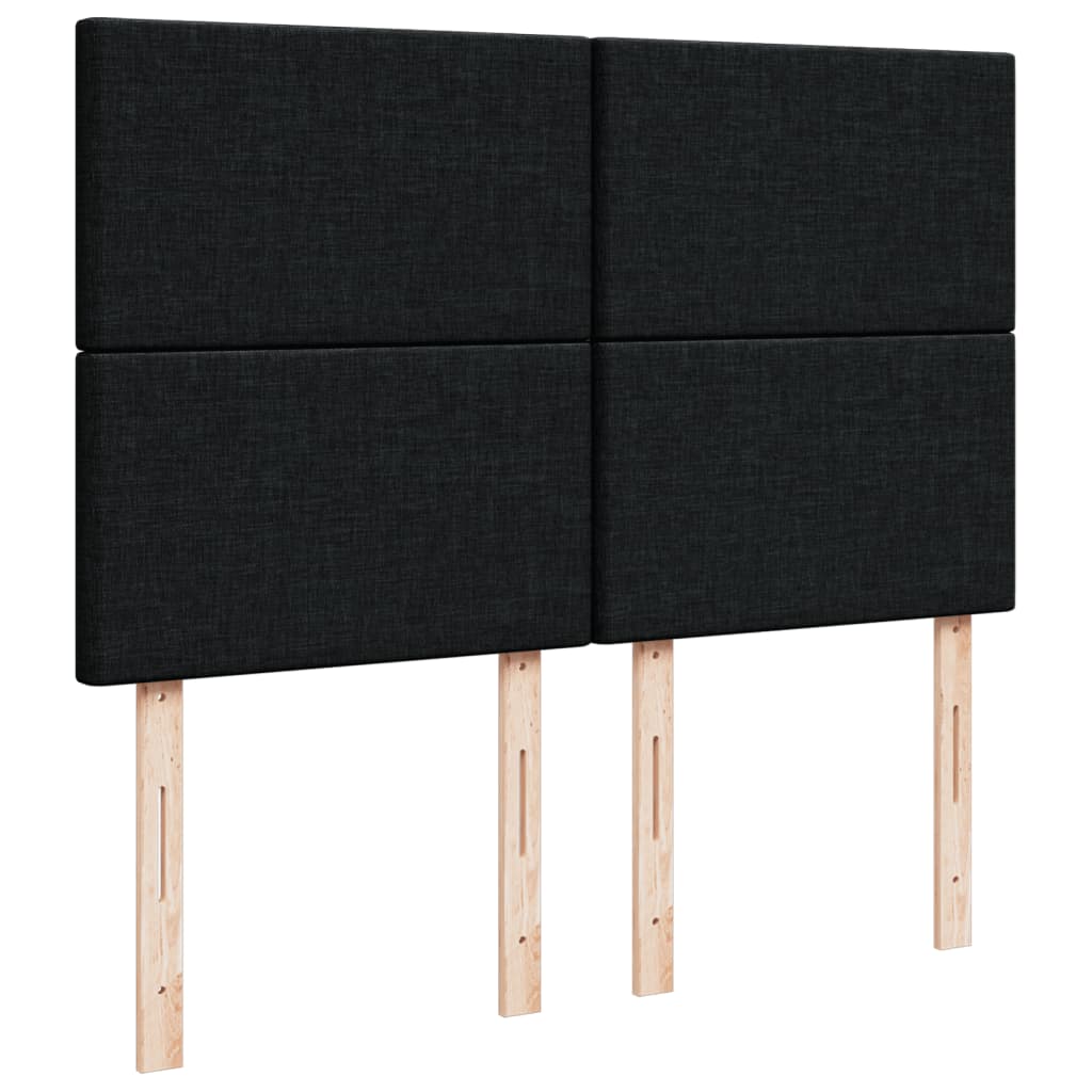 kontinentalseng med madras 160x200 cm stof sort
