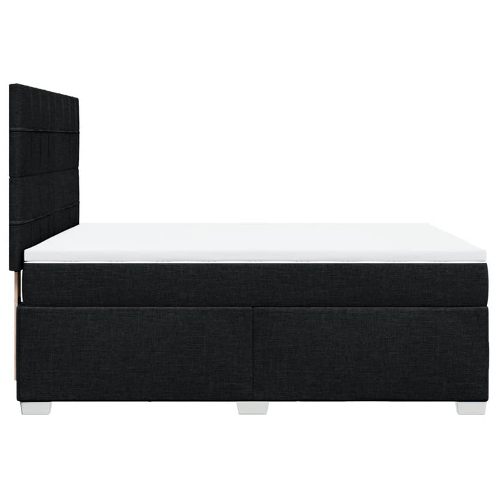 kontinentalseng med madras 160x200 cm stof sort