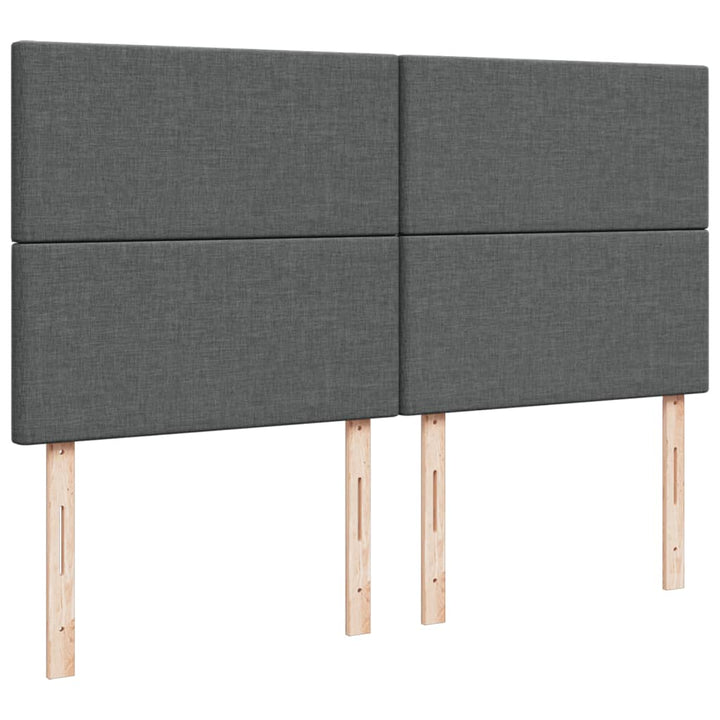 kontinentalseng med madras 180x200 cm stof mørkegrå