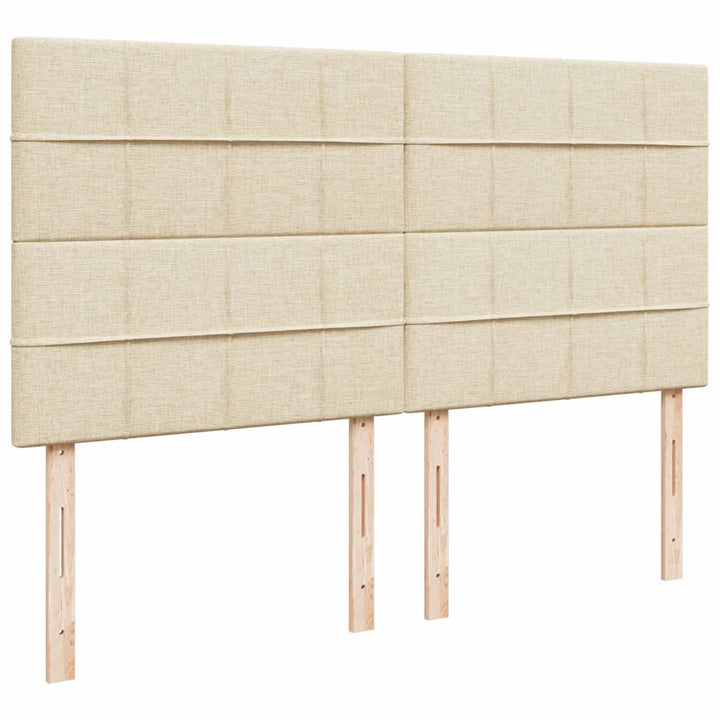 kontinentalseng med madras 180x200 cm stof cremefarvet