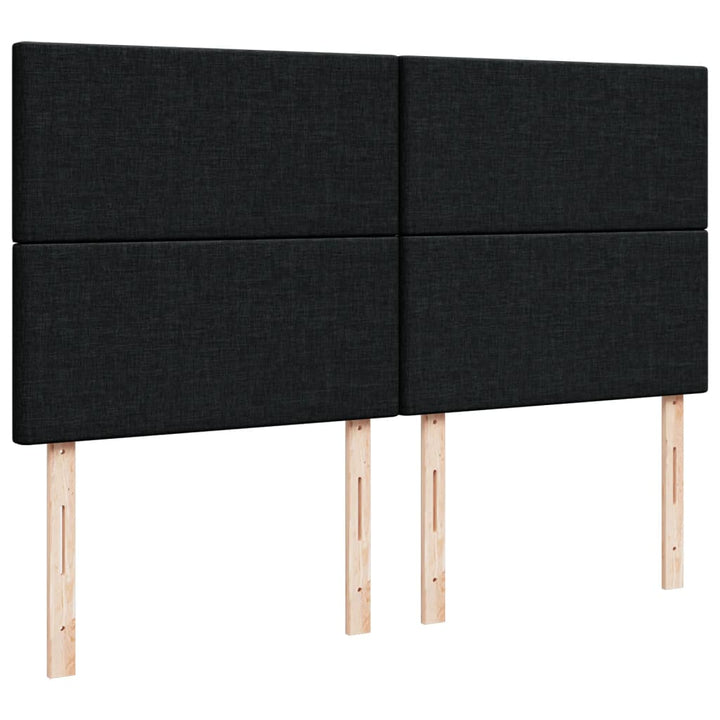 kontinentalseng med madras 200x200 cm stof sort