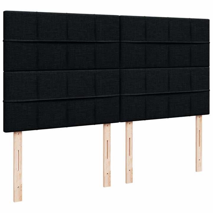 kontinentalseng med madras 200x200 cm stof sort