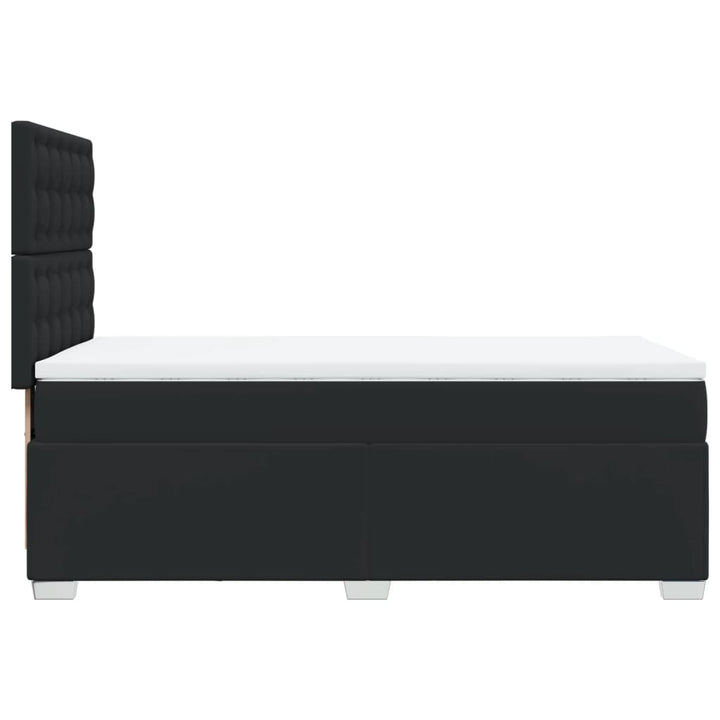 kontinentalseng med madras 80x200 cm kunstlæder sort