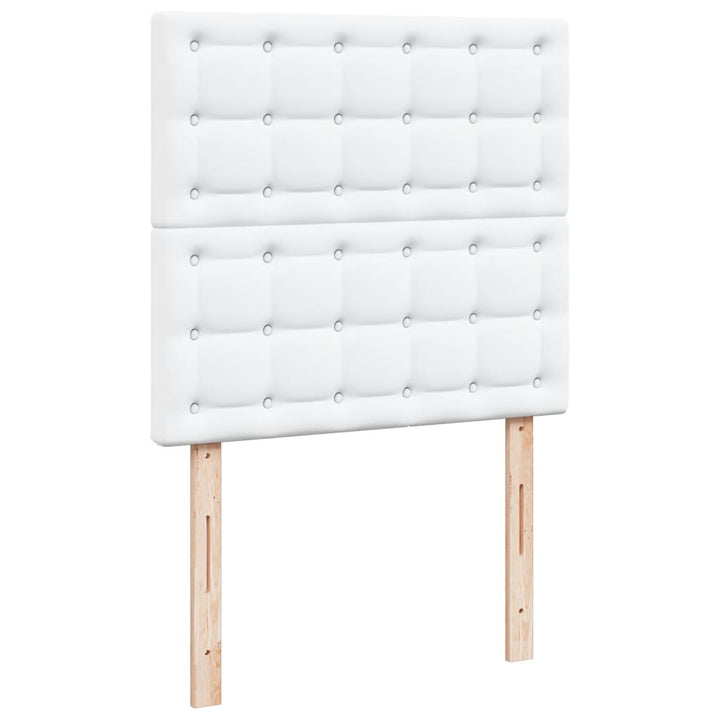 kontinentalseng med madras 80x200 cm kunstlæder hvid